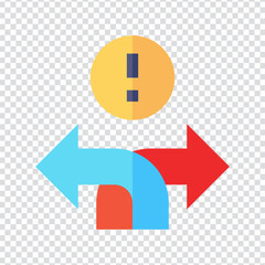 Uncertainty icon vector design. flat vector illustration. Pixel perfect 64 x 64. Vector illustration simple symbol in eps 10