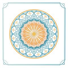Colorful arabesque patterned design element transparent png