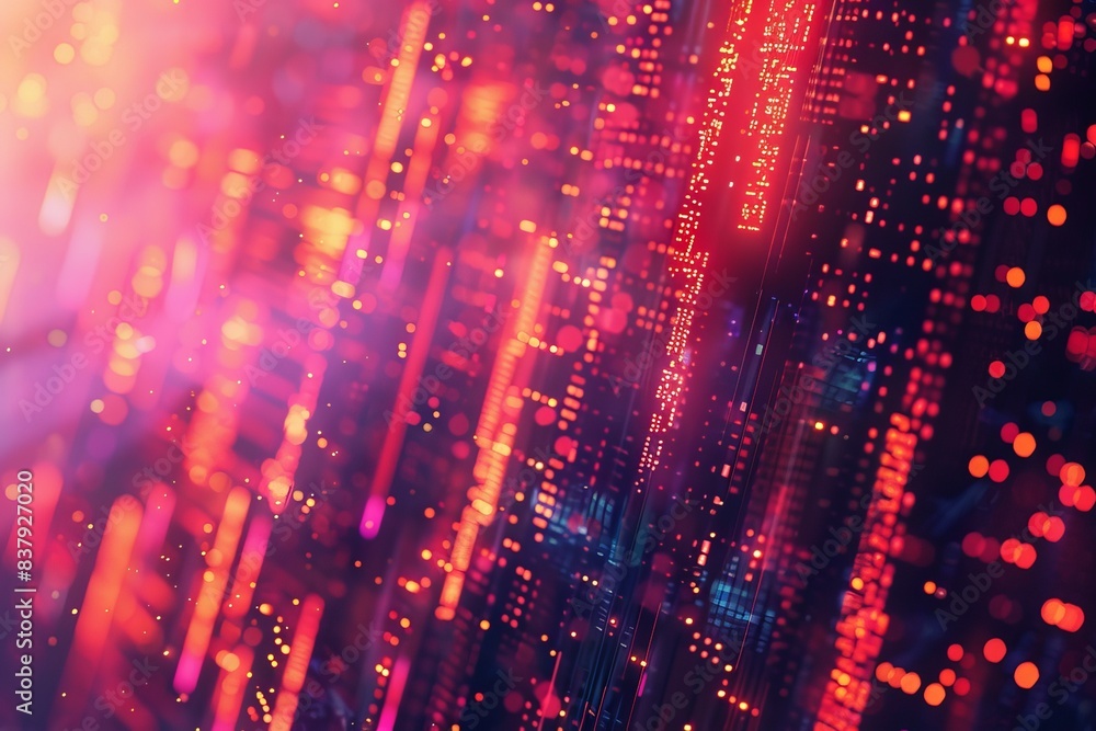 Poster abstract background data flow on futuristic technology.