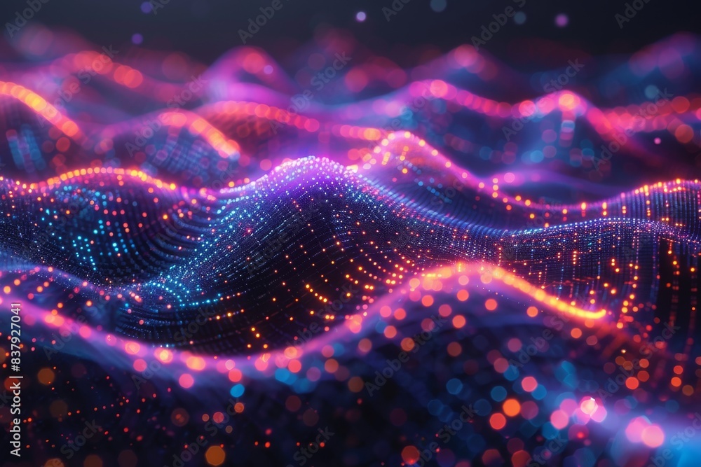 Poster abstract background data flow on futuristic technology.