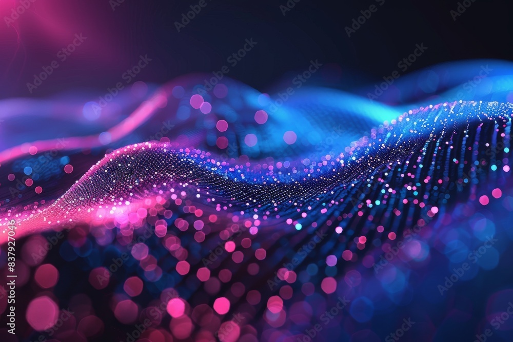 Poster abstract background data flow on futuristic technology.
