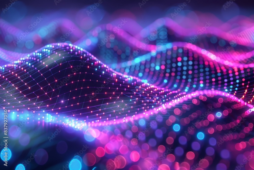 Poster abstract background data flow on futuristic technology.