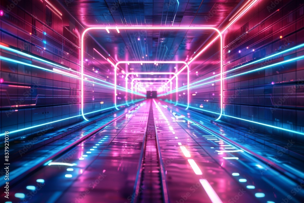 Poster abstract background data flow on futuristic technology.