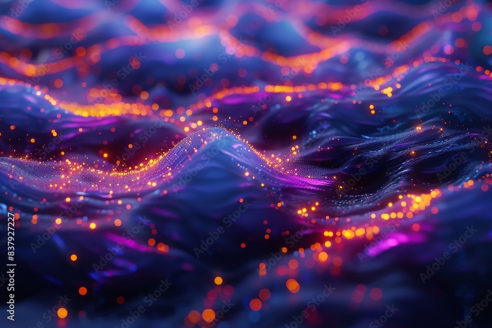 Poster abstract background data flow on futuristic technology.