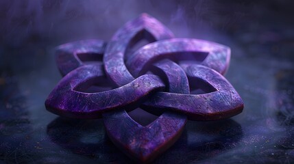 Mystical Interlocking Rings With Purple Hues And Ethereal Fog Abstract Conceptual Art For Creative Designs