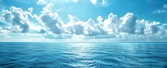 Tropical blue sea and sky background A picture of a vast, bright
