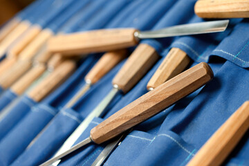 Close up of carpenter's tools