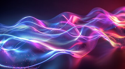 Obraz premium Dynamic Neon Wave Design Background