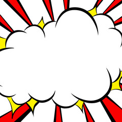 Cloud cartoon effect speech bubble design element