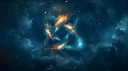Stunning Cosmic Phenomenon Nebula Shaped Like Penrose Triangle in Starry Night Sky Perfect for Backgrounds and Wallpapers Space Stars Nebula Penrose Triangle Illusion Cosmic Phenomenon Astronomy