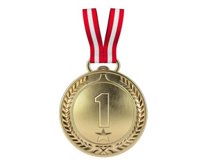 Golden medal for winner png transparent background