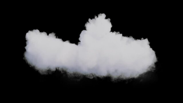 Isolated White Cloud On Alpha