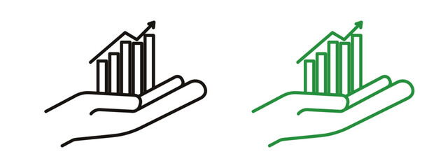 Profit Growth Icon Showing Financial Success, Market Expansion, and Business Achievements