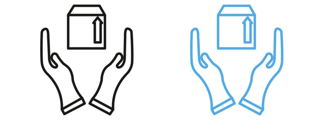 Secure Delivery Icon Highlighting Reliable Shipping Services, Parcel Security, and Logistics Efficiency