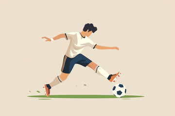Obraz premium soccer player kicking ball