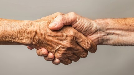 Generational Unity Symbolic Handshake of Respect and Understanding