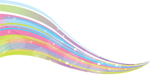 Art & Illustration Abstract Bright Background with Smooth Wave of Pink and Blue Colors on White