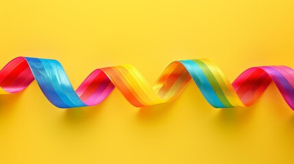 The colorful wavy ribbon