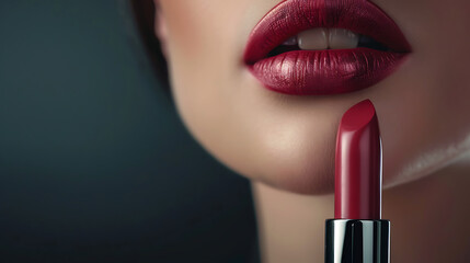 Obraz premium women lipstick The beauty of lip color