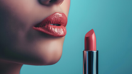 Obraz premium women lipstick The beauty of lip color