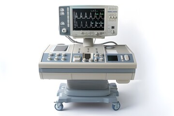 Photo of Ultrasound Medical Diagnostic Device Isolated on White Background