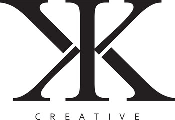 KK or K letter modern logo design