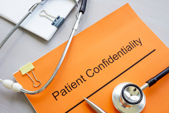 Patient confidentiality documents and medical stethoscope.