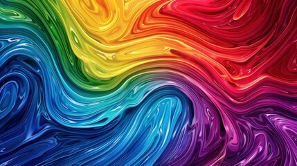 Fototapeta premium Dynamic Colored Wave Pattern Background