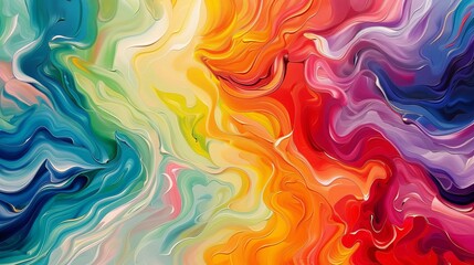 Obraz premium Dynamic Colored Wave Pattern Background