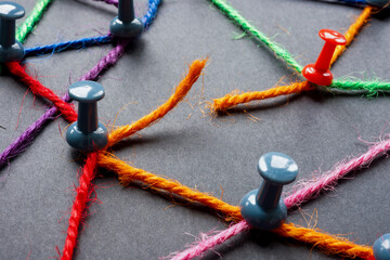 Communication problems, broken connections. Pins connected by threads with one cut.