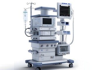 Anesthesia Machine on White Background