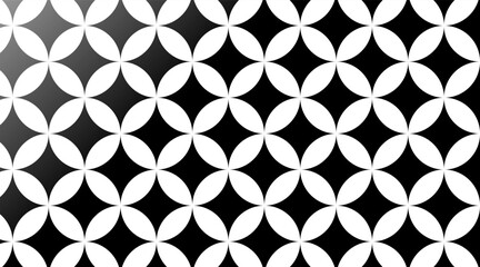 Monochrome Geometric Pattern with Interlocking Circles