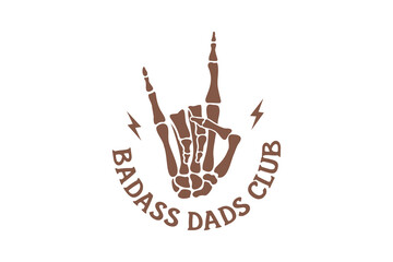 Badass Dads club, Retro Father's Day Typography T shirt Design