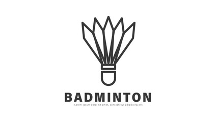 Badminton logo design, icon logo.Badminton sport logo template vector,  Sport club logo concept, illustration Vector EPS 10