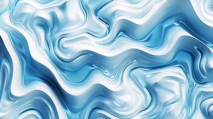 Fototapeta premium Tranquil Blue and White Wave Abstract Background