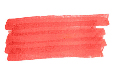 Png red brush stroke sticker, marker design, transparent background