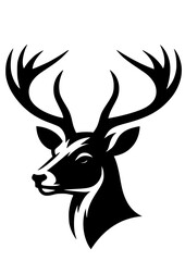 Deer Head SVG, Deer Face SVG, Animals SVG, Hunting SVG, Cattle SVG, Antler SVG, Deer Head Silhouette, Deer Head Vector, Clipart, Cut file for Cricut SVG, JPG, PNG