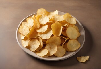 potato chips on a plate