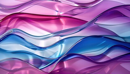 Fototapeta premium Purple Blue glass wavy Abstract Background