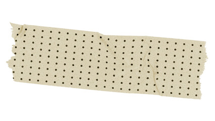 PNG beige dotted washi tape collage element sticker, transparent background