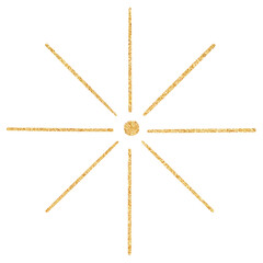 Png gold star line art, transparent background