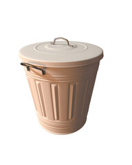 trash can isolated on white