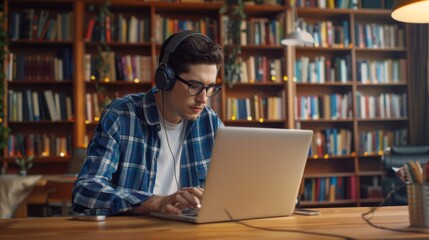The student on the laptop
