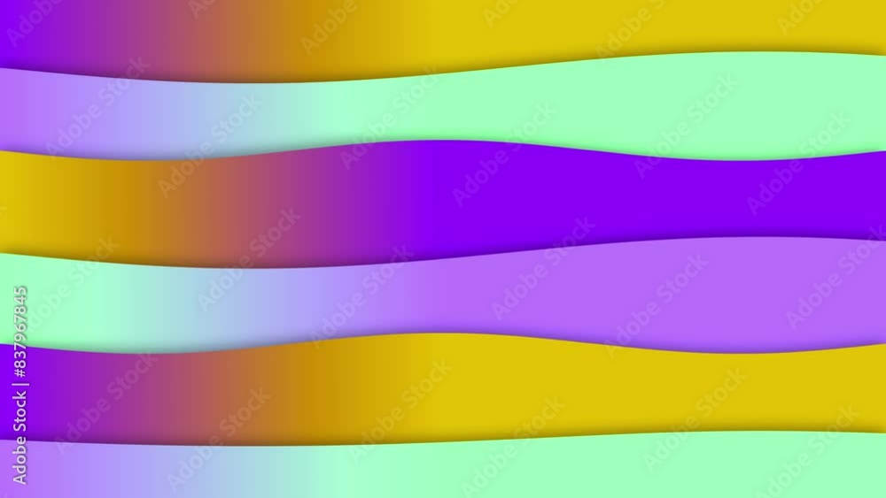 Poster wave warp animation elegant calm flowing smooth shapes 3d background motion graphics visual effect a