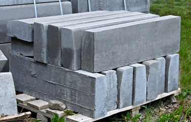 Stack of curbstones