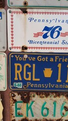 Fototapeta premium international car automobile license plate mark