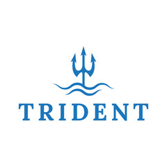 Trident logo vector design concept isolated on white background © arum