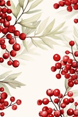 Image shows a cluster of red berries surrounded by green leaves