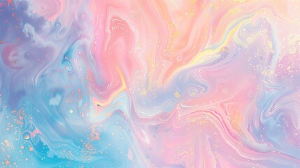 Fototapeta premium Enchanting Pastel Unicorn Marble, Soft Holographic Background