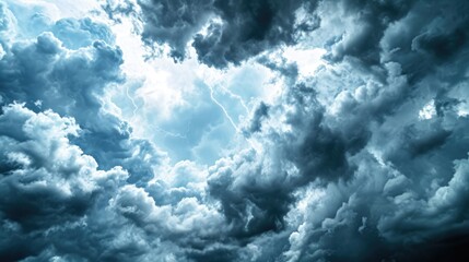 Fototapeta premium A cloudy sky with many dark and thick clouds
